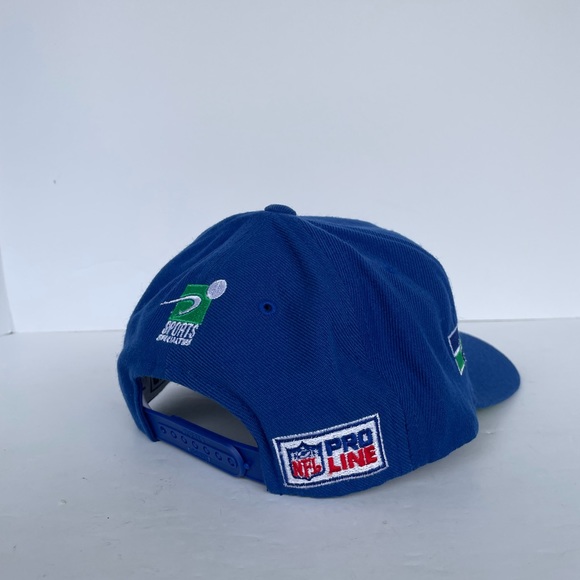 Vtg 90s Seattle Seahawks Sports Specialties Laser Shadow Pro Line Snapback Hat - Picture 4 of 9